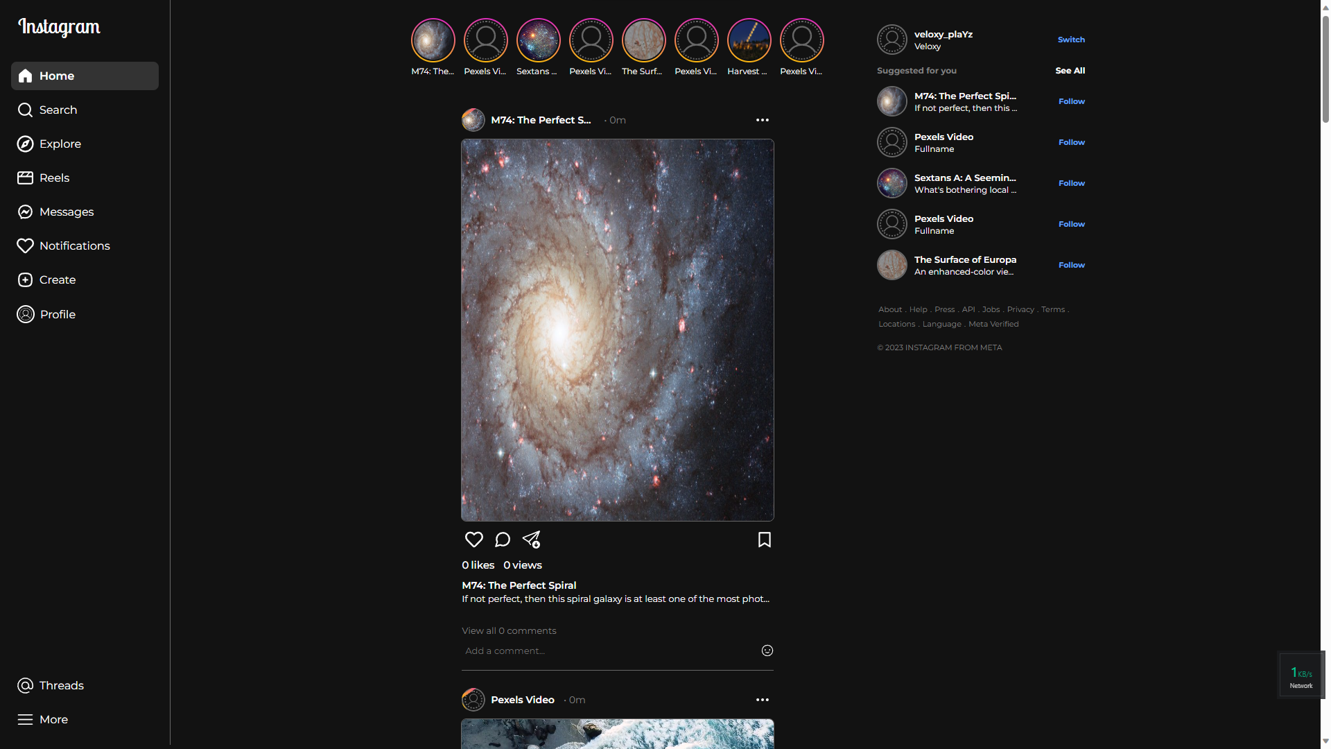 Instagram Clone project screenshot