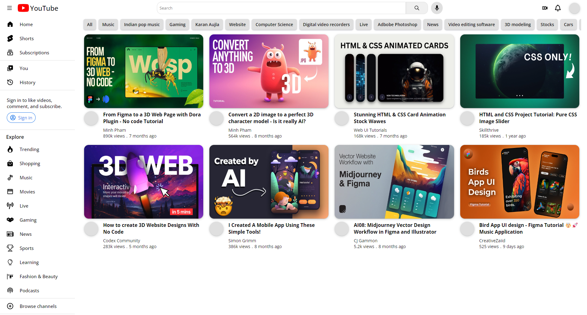 YouTube Clone project screenshot